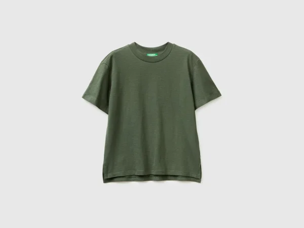 T-shirt à col rond en coton léger