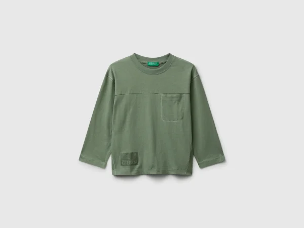 T-shirt à manches longues avec imprimé épais
